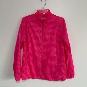 Lady Hagen Hot Pink Golf Jacket, windbreaker striped